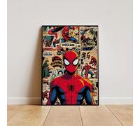 TEMU 1 póster de Marvel Avengers, póster de la película de Spiderman, superhéroe , pintura en de cómic, , decoración para sala, dormitorio, hogar, sin