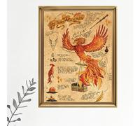 TEMU 1 póster de mitología con estampado de Fénix - Fénix resurgiendo de , griegos///, elegante ideal para decoración y oficina, panel decorativo sin , para regalos y