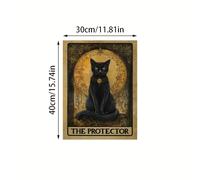 TEMU 1 Póster de Tarot Gótico con Gato - Ideal para Habitaciones, Decoración Vintage de Gato , para Pared en Dormitorio, Baño, Cocina, Oficina - Regalo Gótico Moderno para Amantes del Tarot