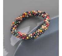 TEMU 1 Pulsera Bohemia Trenzada con Cristal Artificial para Mujeres, Color Aleatorio de Cristal Artificial