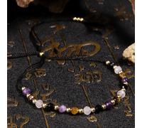 TEMU 1 pulsera de cuarzo , y con cuentas, elegante y minimalista para mujeres, piedra natural, ideal para uso diario, joyería y de moda para mujeres