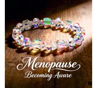TEMU 1 pulsera para la menopausia - Pulsera elástica con cuentas cuadradas color AB, empoderando a las mujeres para la transición menopáusica, un regalo o para transmitir de menopáusico