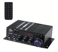 TEMU 1 pza. Amplificador de potencia para coche, amplificador de audio MP3, radio, amplificador portátil de canal, sonido envolvente HiFi, altavoz estéreo de graves, reproductor de refuerzo.