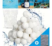 TEMU 1 pza. Bolas de filtro de piscina para filtro de arena 200g Embalaje al vacío con bolsa de lavandería Bomba para piscina sobre , bolas de filtro Reemplazar arena de filtro de piscina