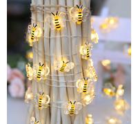TEMU 1 pza. Cadena de luces LED - 20 luces de abeja de 6.6 pies para dormitorio, , plantas, patio, fiesta, boda, Halloween, Navidad - y eficiencia energética, decoración de Ramadán y San Valentín