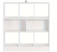 TEMU 1 pza. Estantería, Separador de ambientes, Librería, Estante de pie, Estante de almacenamiento de 8 compartimentos, Estante de archivos de oficina,