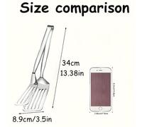 TEMU 1 pza. Pinza multifuncional de acero inoxidable para servir en un buffet, para freír pescado, para pan, filetes, ensalada y postre, herramientas de cocina para preparar y presentar alimentos sin