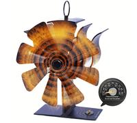 TEMU 1 pza. Ventilador para chimenea 8 con termómetro de base