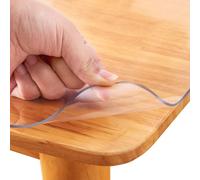 TEMU 1 , rectangular para mesa de 1.5 mm de grosor, Protector de mesa de PVC de calidad, Resistente a los arañazos, Protector de mesa a prueba de , Ideal para mesas de comedor y cocina, Escritorios.