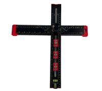 TEMU 1 regla de posicionamiento de perforación , regla de , regla de T para juguetes de herrajes de gabinetes, instalación de cajones en carpintería