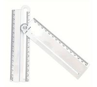 TEMU 1 regla plegable versátil, una herramienta portátil para líneas matemáticas, dibujos circulares, plantillas de geometría y mediciones de ángulos, adecuada para su uso en escuelas y oficinas