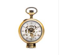 TEMU 1 reloj de bolsillo mecánico lupa - Cadena resistente, tono dorado y números , regalo para hombres, aleación duradera, diseño