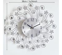 TEMU 1 reloj de pared decorativo moderno, silencioso para , batería AA, números para una lectura fácil, adecuado para dormitorio, cocina, comedor, decoración de oficina, regalo ideal para mudarse.