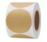TEMU 1 Rollo, 300 Hojas, Etiqueta Autoadhesiva Redonda de Cuero de 51mm, de Tubo de 40mm, Material de Papel , Etiqueta de Tamaño de 2 Pulgadas, Estilo Universal