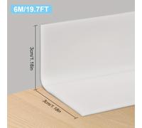 TEMU 1 Rollo (6m) Tira de Moldura de Zócalo Autoadhesiva de PVC Impermeable - Zócalo y Resistente de Pelar y Pegar, // para Baño y Bordes de Pared, Fácil Instalación (Sin Herramientas)