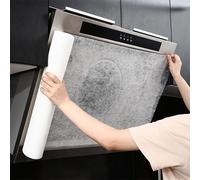 TEMU 1 Rollo, Cubierta de Aceite para Campana Extractora, Malla Filtros para Campana Extractora, Película de Filtro de de Cocina Resistente a Altas Temperaturas, Cubierta No Tejida Anti y Polvo