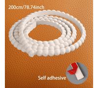 TEMU 1 Rollo de 10 Metros/393.7 Pulgadas Moldura Flexible Pintable Autoadhesiva, Decorativa con Perlas para Bordes y Tocados en Azulejos, Techo, Gabinetes, Marcos e Interior del Hogar - 32.8 pies