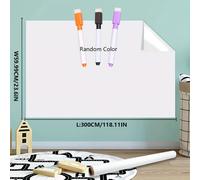 TEMU 1 Rollo de Pegatina de Pizarra Electroestática Marcadores, Tablero de Mensajes Reutilizable para Dibujar, Decoración del Hogar, Oficina y Exhibición