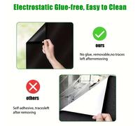 TEMU 1 Rollo de Película Opaca para Ventanas - PET 100% Bloqueo de Luz y Adhesivo, 5mil de Grosor, Adecuado para Varios Tamaños de Ventanas, Decoración del Hogar, Aplicación Fácil, Protección