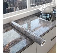 TEMU 1 Rollo, Papel Tapiz de Color Sólido , Papel Pintado Autoadhesivo con de Mármol, Papel de Mate, Vinilo Decorativo Removible para Cocina Dormitorio y Encimeras, Adhesivo para Renovación y Muebles