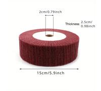 TEMU 1 Rueda de 6 pulgadas de calidad, fácil de , lijadora de fibra de nailon de 320 granos para eliminar el y pelar , pulir madera, pulir acero inoxidable, rueda de lijadora de metal
