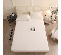 TEMU 1 Sábana Ajustable , Transpirable e Impermeable - Ideal para Dormitorio, Habitación de Invitados, y Hotel - Diseño de Bolsillo Profundo para un Sueño