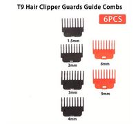 TEMU 1 Set/6 piezas T9 Guías de corte para máquina de cortar pelo, peines guía, recortadora, guías de corte, herramientas de peinado, accesorio compatible con 1.5/ 2/ 3/ 4/ 6/