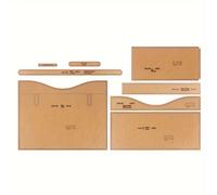 TEMU 1 Set de Plantilla de Bolso de Vintage Artesanal, Bolso de Negocios de Cuero Diseño de Papel , Estencilado de Bolso de Papel, Molde para Manualidades de Cuero