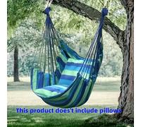 TEMU 1 silla de hamaca para exteriores, silla de columpio de ocio, sin almohadas ni cojines, hamaca de camping al