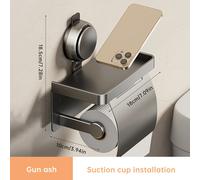 TEMU 1 soporte de papel higiénico de pared Musurjoy, material de aluminio espacial, color , adecuado para rollos y toallas de papel, sin taladro, estante de fácil instalación que ahorra