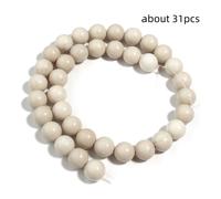 TEMU 1 Strand Lingsai Fossil Stone Beads para hacer joyería - Cuentas decorativas blancas para pulseras, collares, pendientes - Suministros de manualidades a con tema de moda