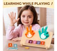 TEMU 1 tablero de , bloques de 13 dígitos, 10 cartas, 2 bases, 1 soporte para habilidades cognitivas, operaciones matemáticas, , y emparejamiento, regalos de Halloween, Navidad y Año