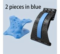 TEMU 1 tablero de masaje lumbar y 1 corrector de cuello y hombros, dispositivo de cervical de C, uso multifuncional para la espalda y el cuello, adecuado para correas de yoga