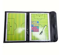 TEMU 1 Tablero Táctico de Fútbol Plegable en Tres Partes, Tablero de Entrenador Colorido, Tablero de Demostración con Bolígrafo