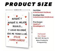 TEMU 1 tarjeta de felicitación de de España, , tarjeta de felicitación para esposo y , regalo ideal para familiares y o cualquier persona, con sobre