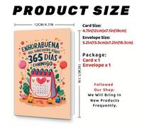 TEMU 1 tarjeta de felicitación humorística de España para el aniversario , conmemoración y , regalo sorpresa para esposo, o cualquier persona de cualquier edad, con sobre