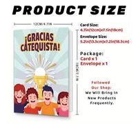 TEMU 1 Tarjeta de Primera Comunión Española - Diseño de y , Colores Vibrantes, Personalizable para del Bautismo con Sobre - Regalo Único para Familiares y , Alegre, Cartulina Premium, Ocasión Especial