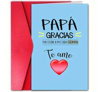 TEMU 1 tarjeta, Tarjeta de Día Española Conmovedora con Sobre, 4.72 Pulgadas * 7.09 Pulgadas, Expresando Profunda y Mejores de e Hija, Tarjeta de Felicitación de Día de Calidad. a Tu