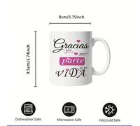 TEMU 1 taza de cerámica de 11 oz de calidad con un diseño único, con una impresión de en español. Ideal para cualquier temporada, para lavavajillas, para todo tipo de bebidas una opción de regalo