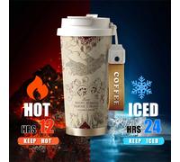 TEMU 1 taza WB con Mapa del Merodeador - Térmica de 18 oz, Pared al Vacío para Café, 12 h h Frío Retención, , Ideal Regalo Navideño/Cumpleañero/Halloween/San Valentín/Accesorio Oficial Coleccionable