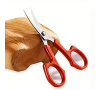 TEMU 1 tijera de bordar curva de acero inoxidable con tijeras de y aguja/hilo elevado - para punto de cruz, costura, bordado - tijeras pequeñas para tela, corte de hilo, manualidades