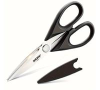 TEMU 1 tijera de cocina multifuncional de acero inoxidable, diseñada para cortar carne, pescado y aves de corral