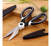 TEMU 1 tijera de cocina profesional de acero inoxidable de 8.5 pulgadas con mango - Ideal para cortar huesos de pollo y otras