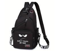 TEMU 1 ud. Bolso de estampado "No toques mi bolso", bolso cruzado multifuncional de gran capacidad, bolso de pecho casual para deportes al , adecuado para viajes al y trabajo