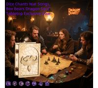 TEMU 1 ud. de Madera con DND y Juego de 7 Dados Numerados Dorado - Accesorios para Juegos de Mesa Dungeons & Dragons