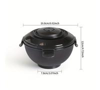 TEMU 1 ud. de Sopa de Ramen para Microondas con Selladora, Bento , Diseño Portátil con Asa Arqueada y Válvula de Escape - Seguro en Lavavajillas y Horno, Material Plástico