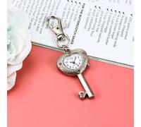 TEMU 1 ud. Elegante llavero reloj de bolsillo con forma de para mujer, números , de aleación de , movimiento de cuarzo, pila de botón - Reloj colgante de llavero