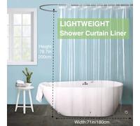 TEMU 1 ud., Forro de Cortina para Ducha Transparente, Cortina de Baño y Bonita de Plástico PEVA con Imanes Ojales Metálicos Anticorrosivos, Cortina para Ventana, Accesorios de Baño