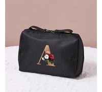 TEMU 1 ud. Neceser de maquillaje multifuncional y elegante para mujer, bolsa de maquillaje de viaje portátil con estampado de , ideal para viajes de negocios.