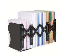 TEMU 1 ud., Soporte para Libros Metálico Ajustable con Partición - Estante de Hierro Resistente para Estanterías, Oficina, Hogar y , Sujeta Libros Expansible para Organizar